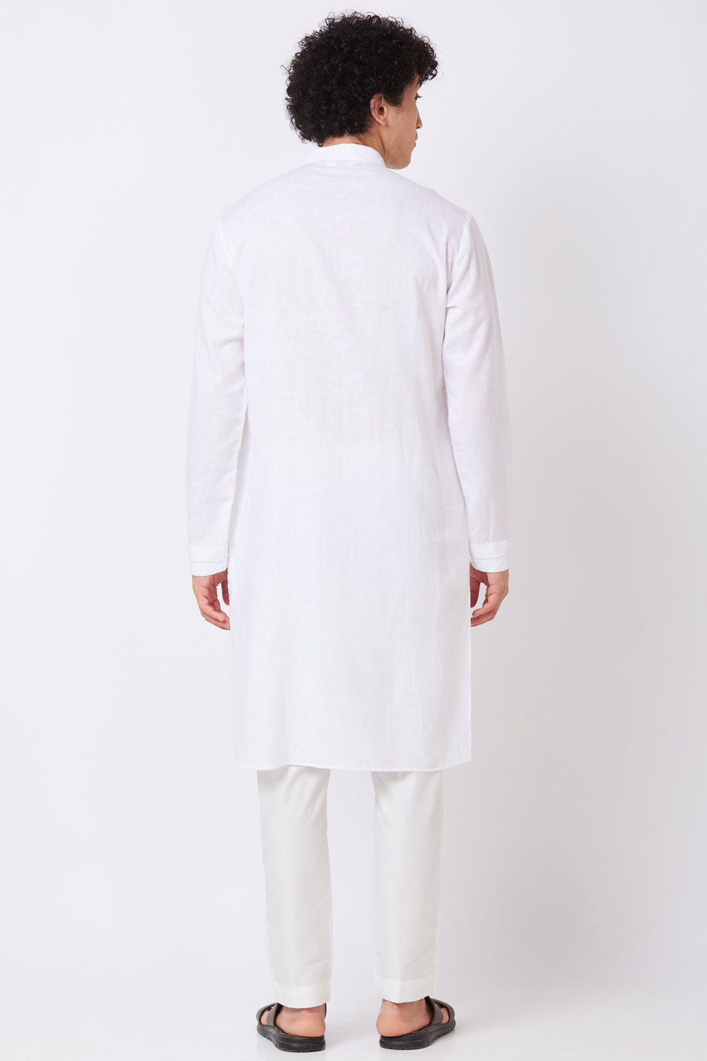 KURTA LINEN WHITE PINTUCKS