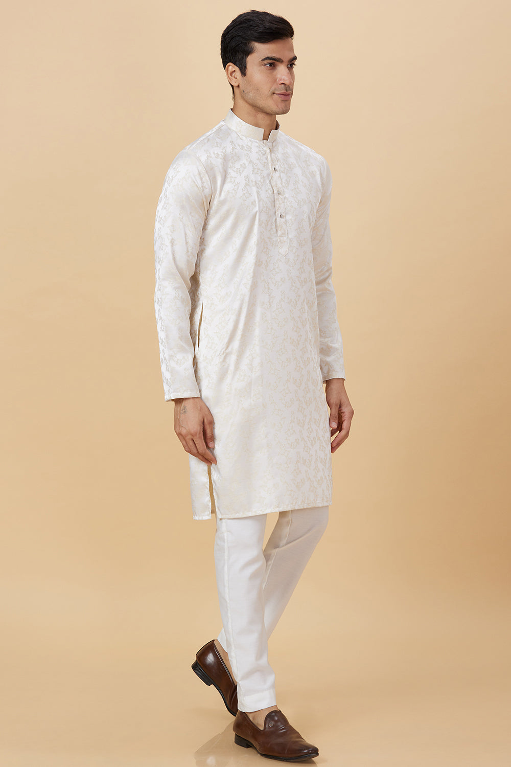 KURTA GOLD JACQUARD FLORAL