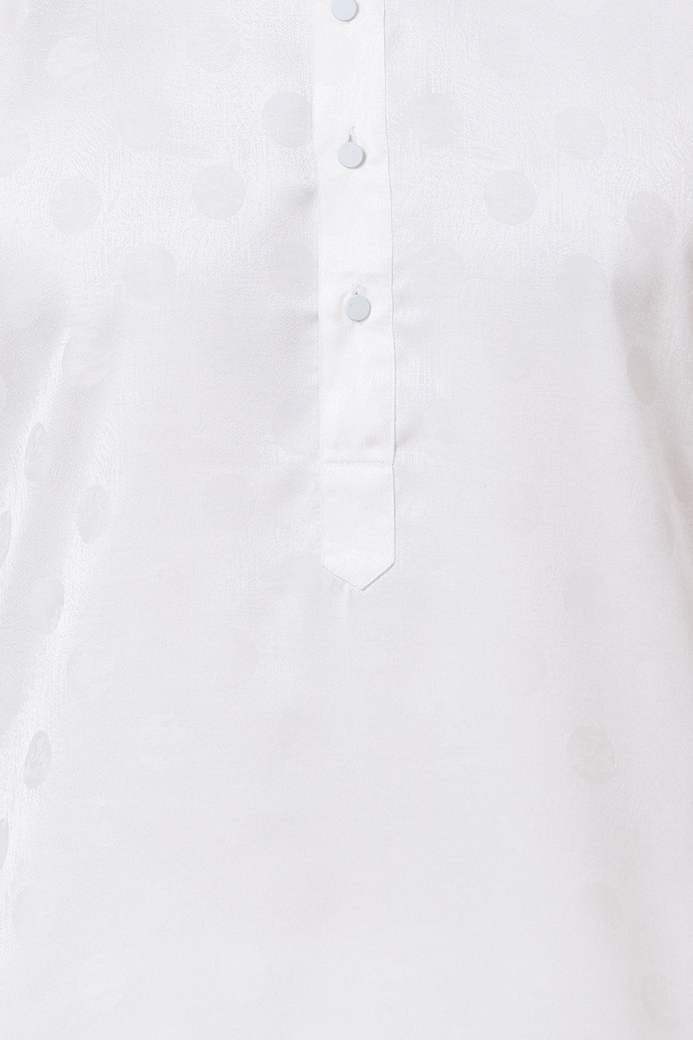 KURTA WHITE JACQUARD CIRCLE