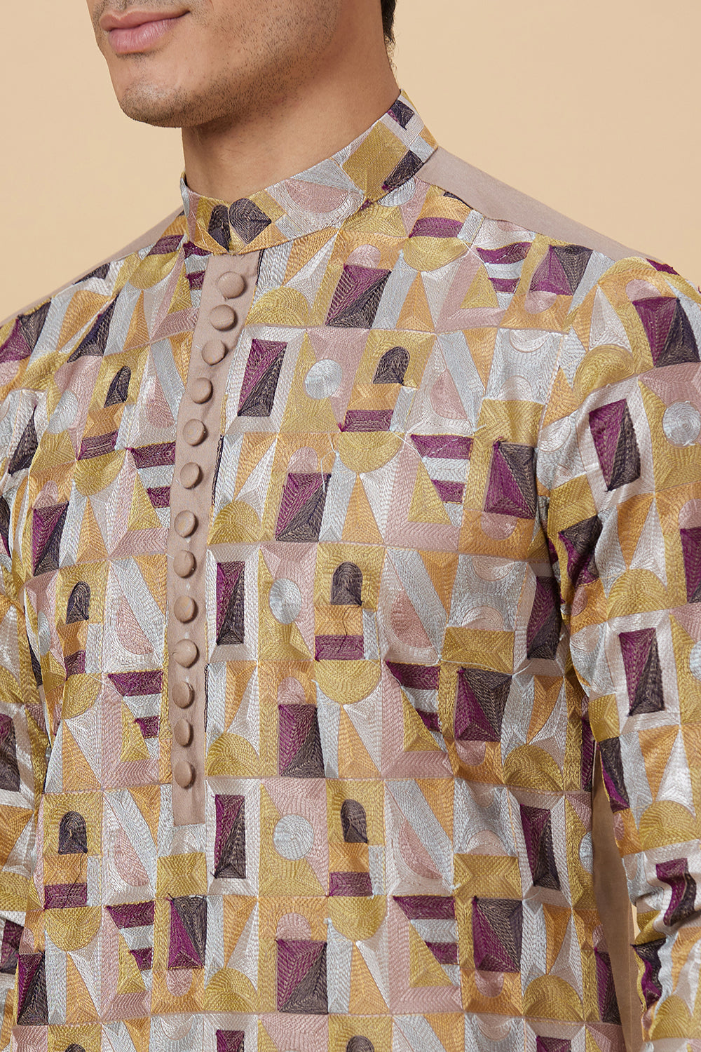 KURTA GEOMETRICAL FULL EMBELLISHED WORK