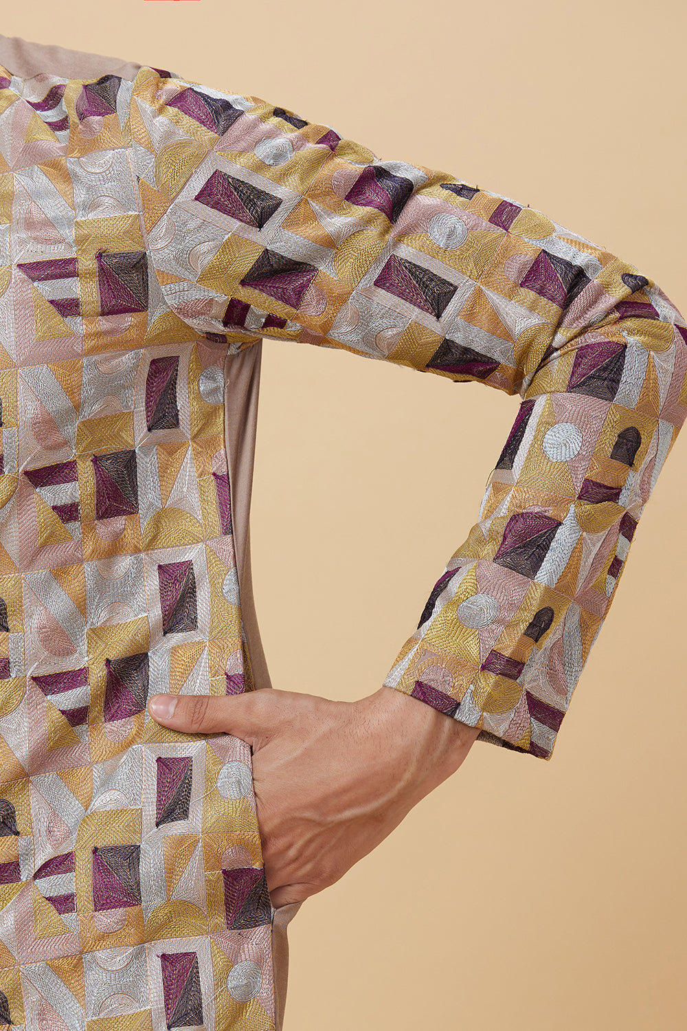 KURTA GEOMETRICAL FULL EMBELLISHED WORK