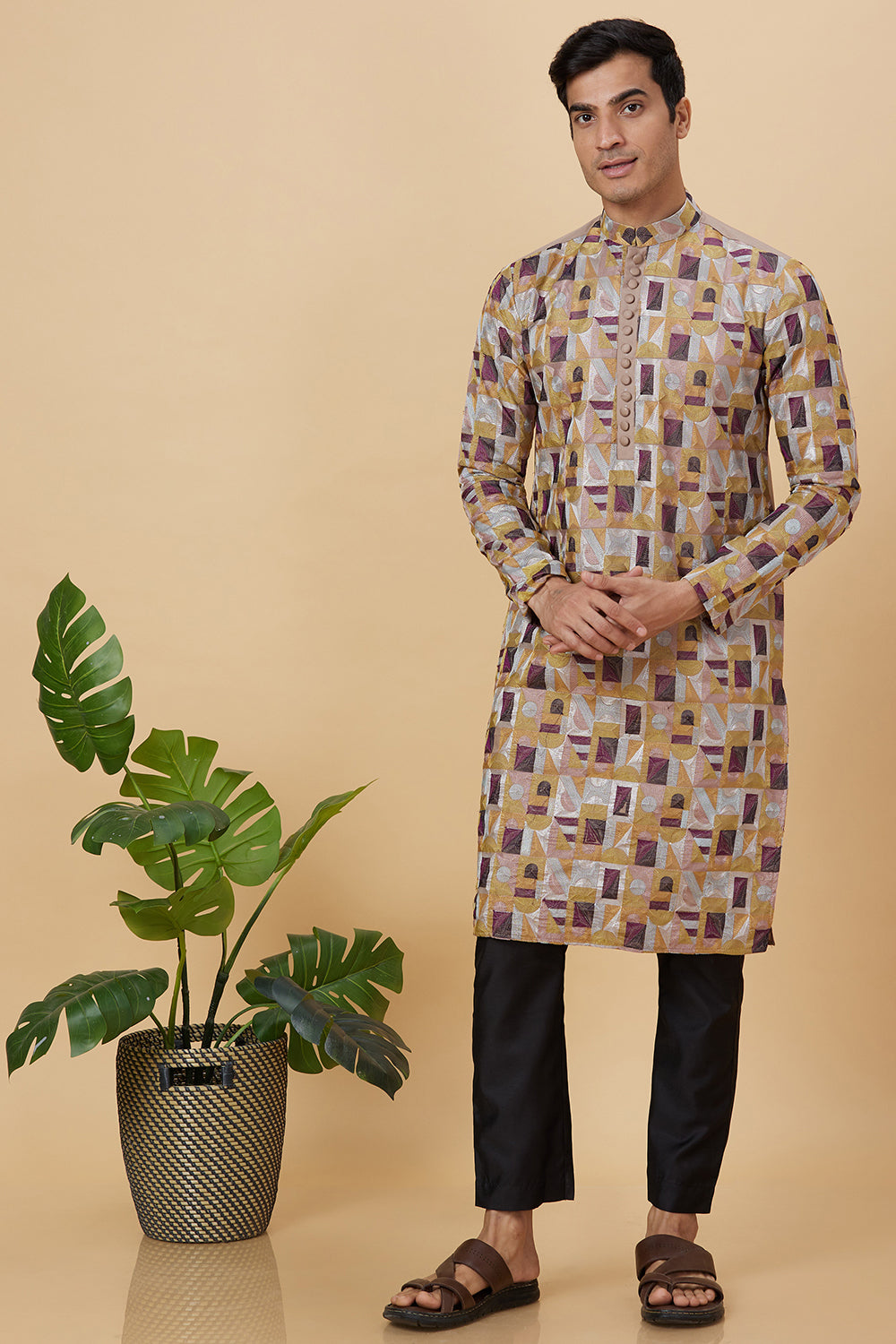 KURTA GEOMETRICAL FULL EMBELLISHED WORK