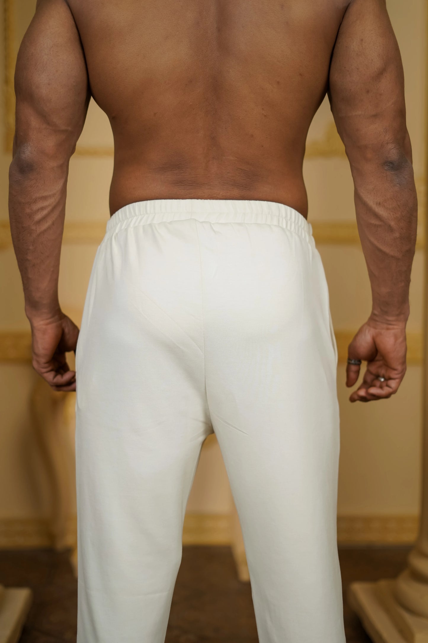 STRETCH LEATHER WHITE KURTA WITH PANTS