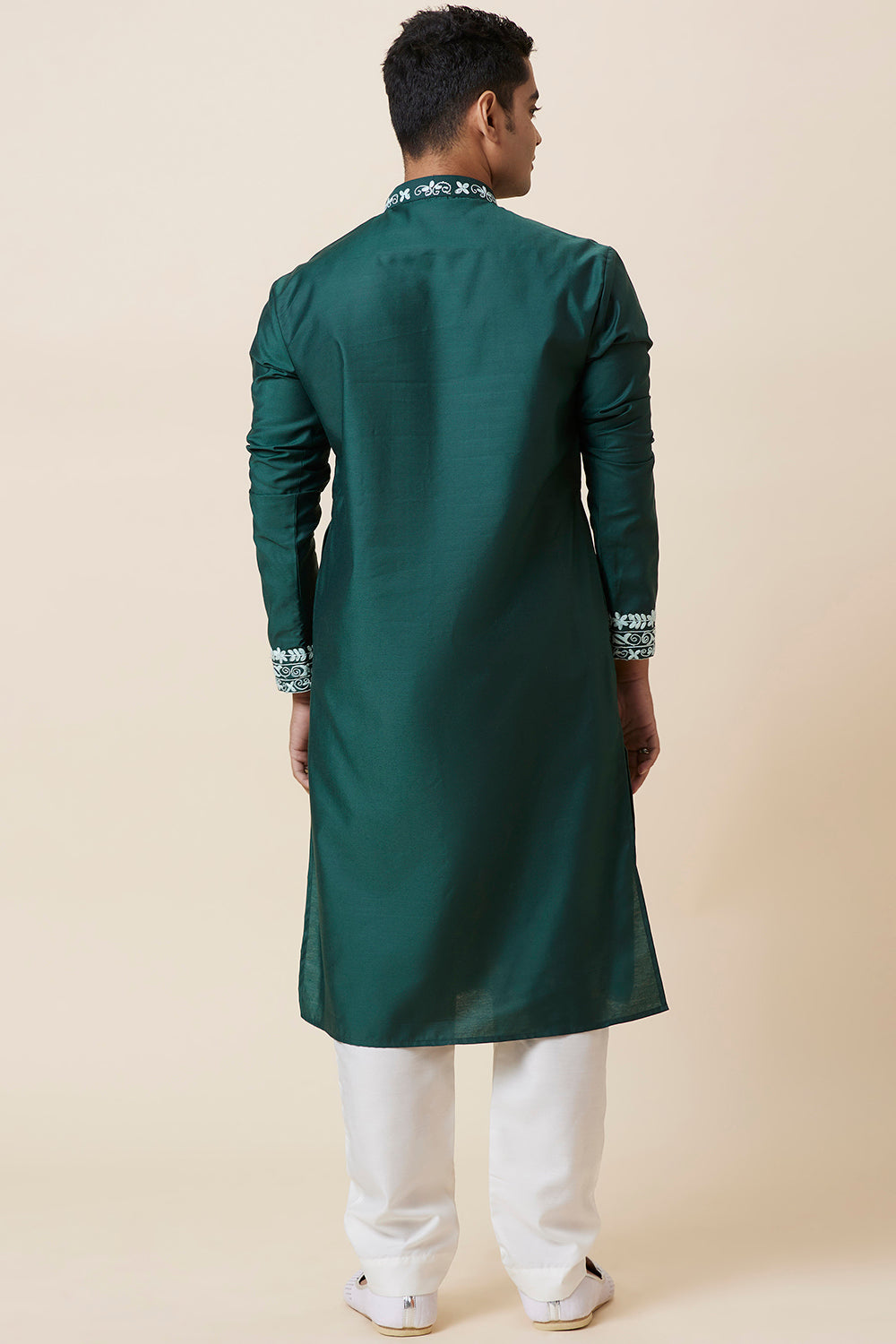 Kurta Green Placket Embroidery