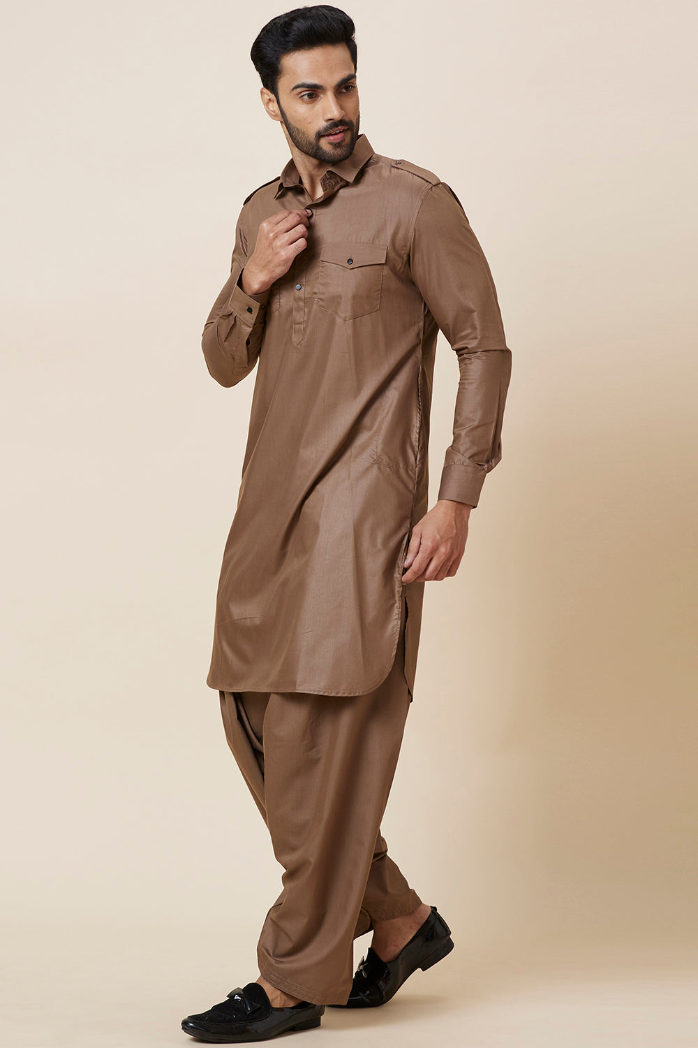 Pathani Set Brown