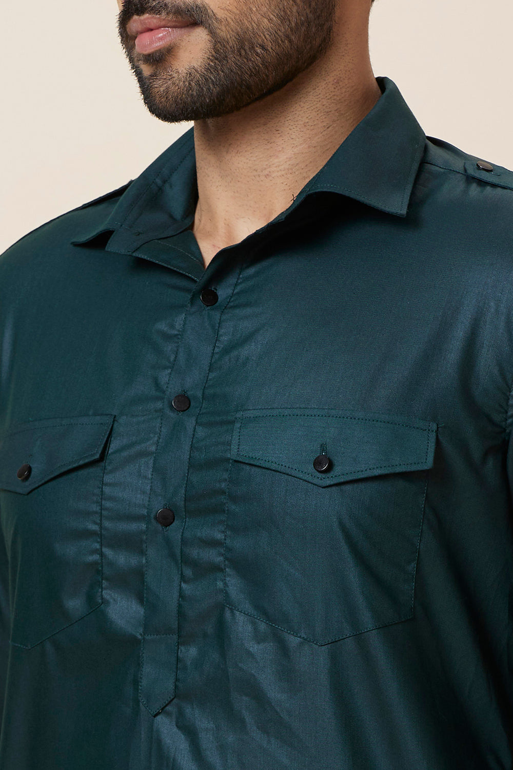 Pathani Set Bottle Green