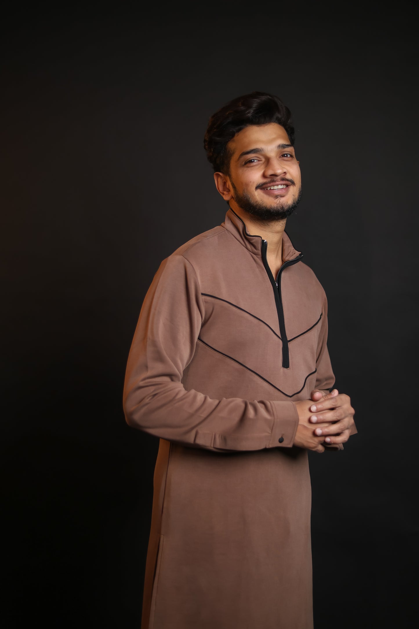 ZIP COFFEE BROWN KURTA