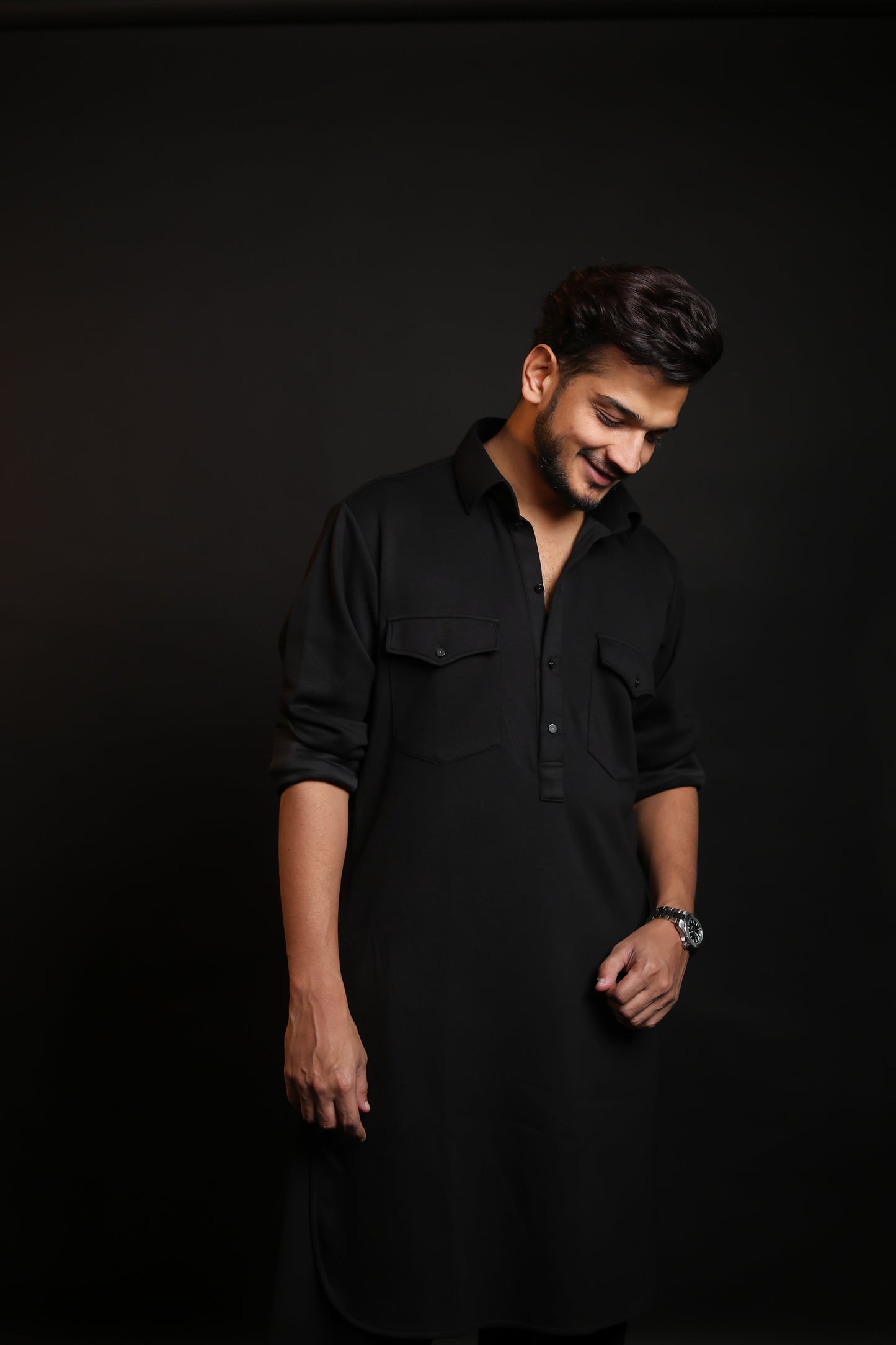 ALL STRETCH BLACK PATHANI
