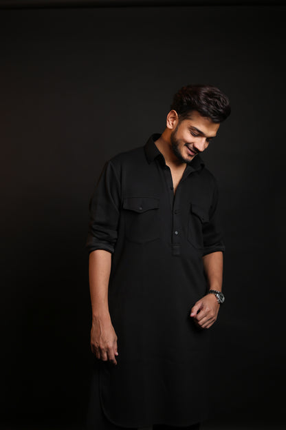 ALL STRETCH BLACK PATHANI
