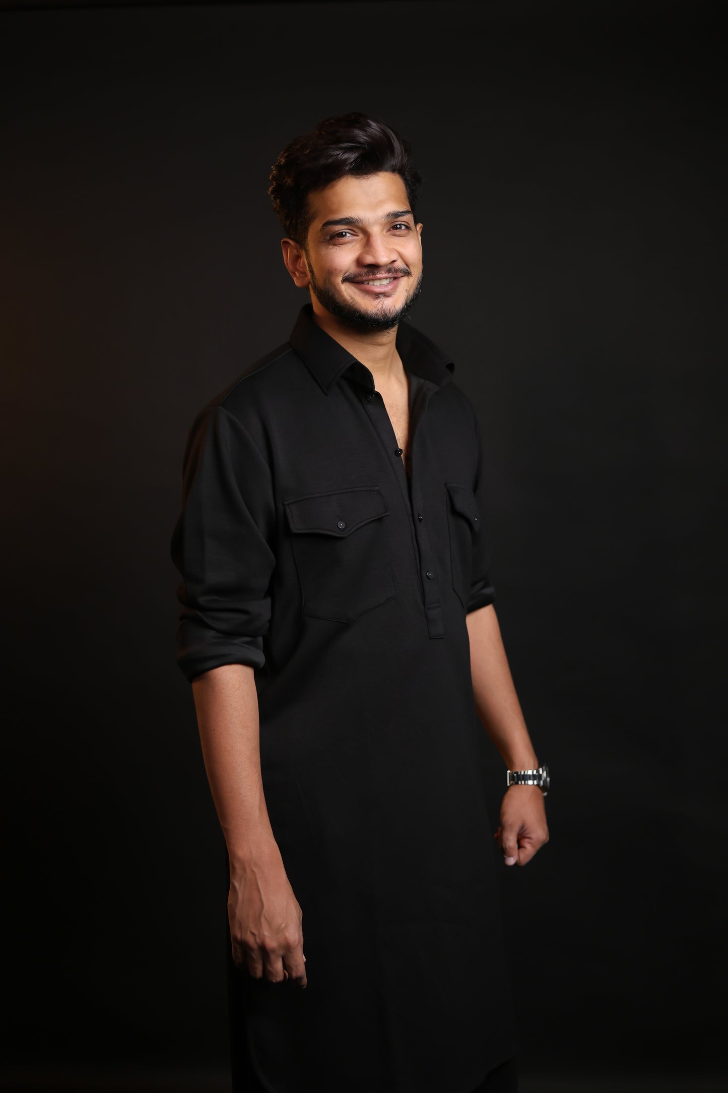 ALL STRETCH BLACK PATHANI