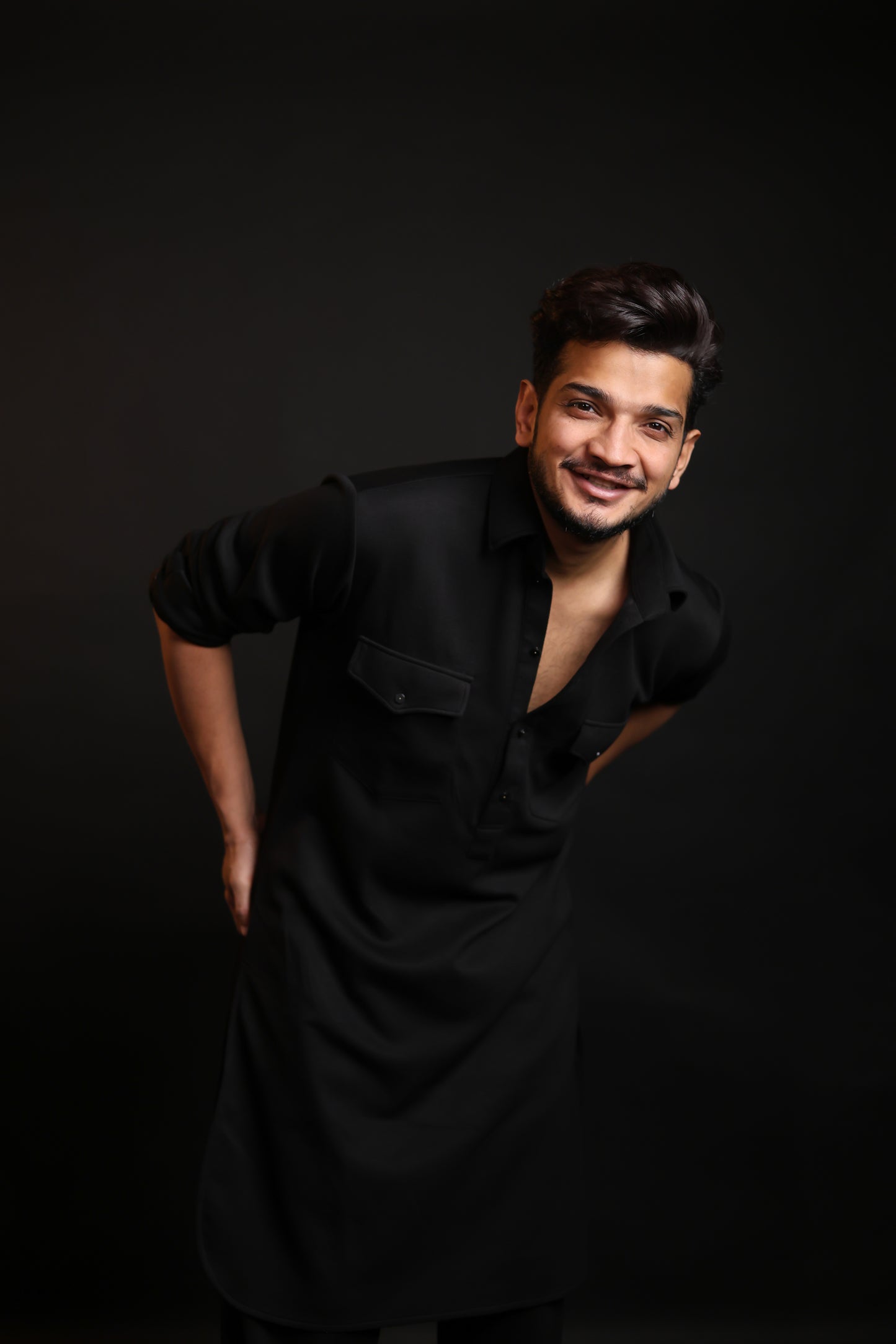 ALL STRETCH BLACK PATHANI