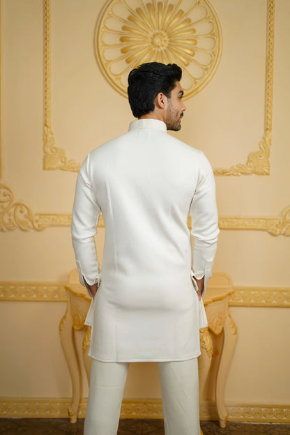 SIDE PLETE STRETCH KURTA SET