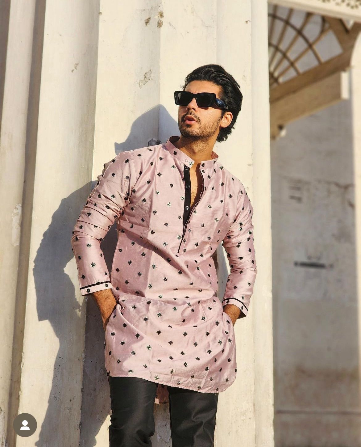 KURTA MAUVE SNOWFLAKE EMBROIDERY