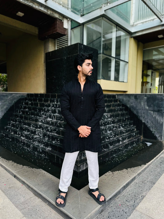 BLACK LINES KURTA