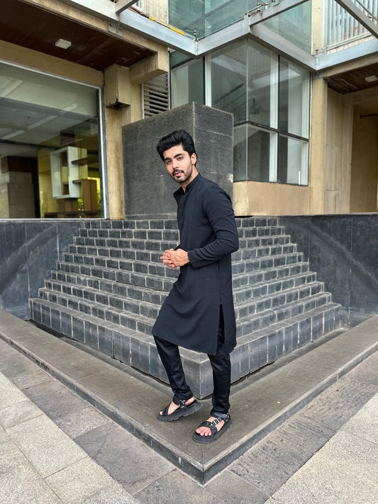 BLACK KURTA