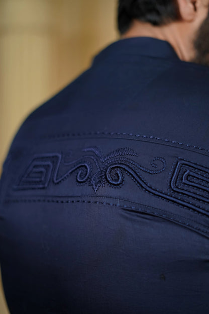 SIDE OPEN 3D EMBROIDERED 100% COTTON WITH PANTS