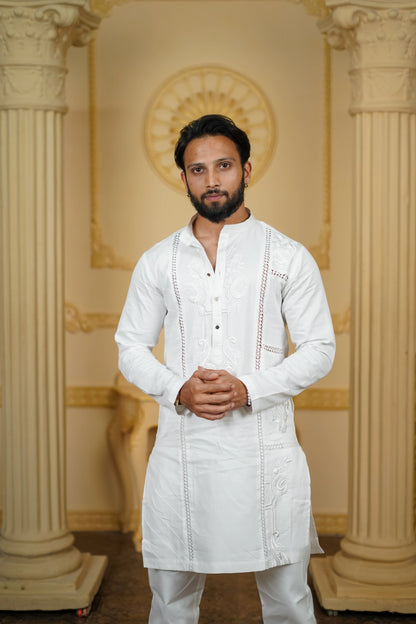 APLIQ EMBROIDERED JOINT KURTA WITH PANTS