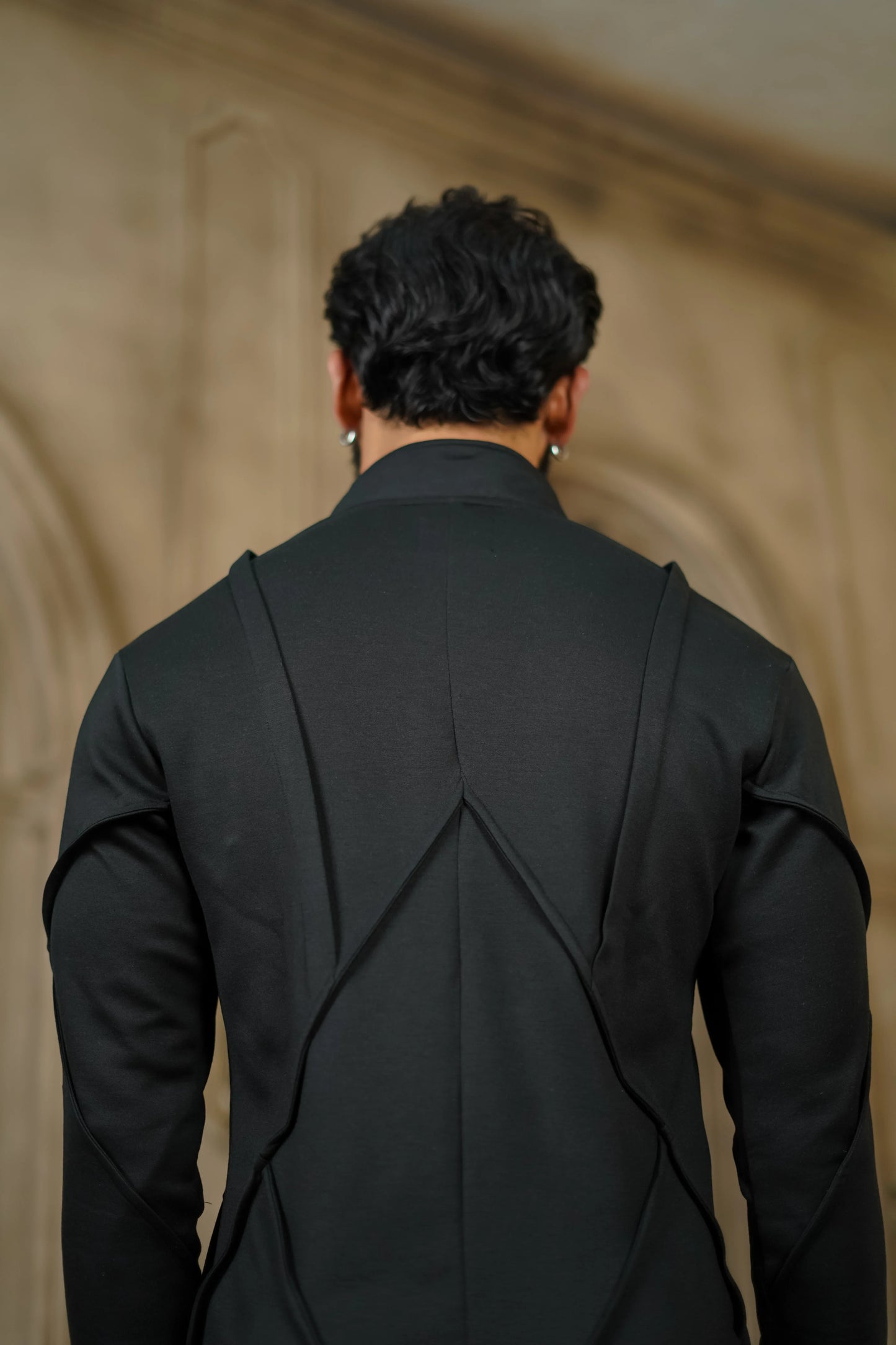 STRETCH PLETE AND STUDDED KURTA WITH PANTS