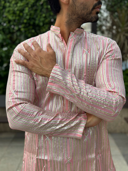 EMBROIDERED PINK KURTA