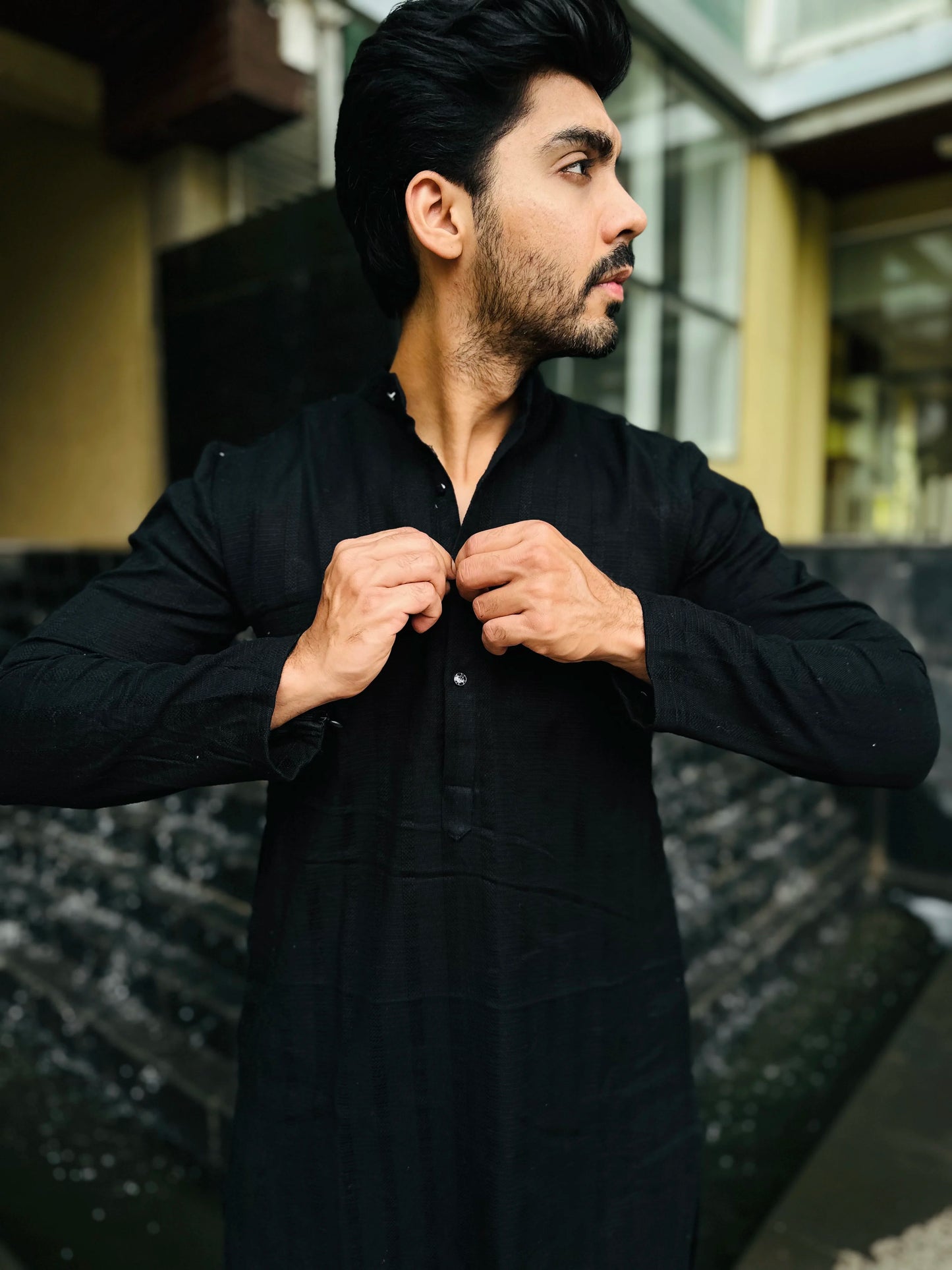 BLACK LINES KURTA