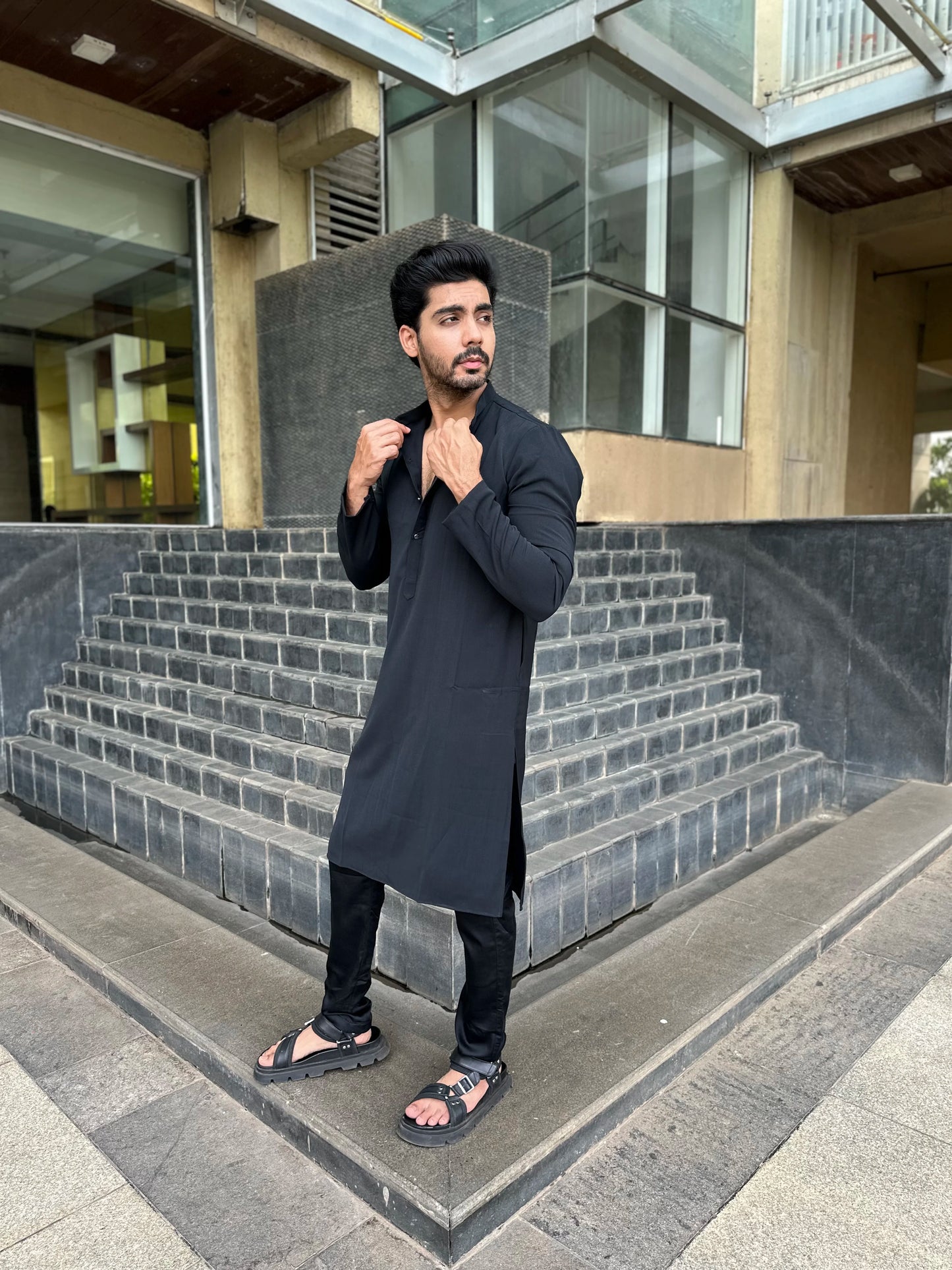 BLACK KURTA