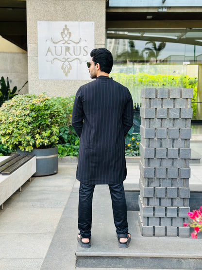 BLACK LINES KURTA