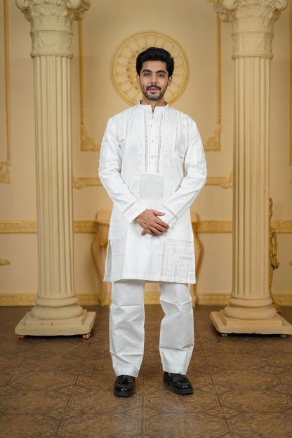 BOX BOOTI HAND EMBROIDERED KURTA WITH PANTS