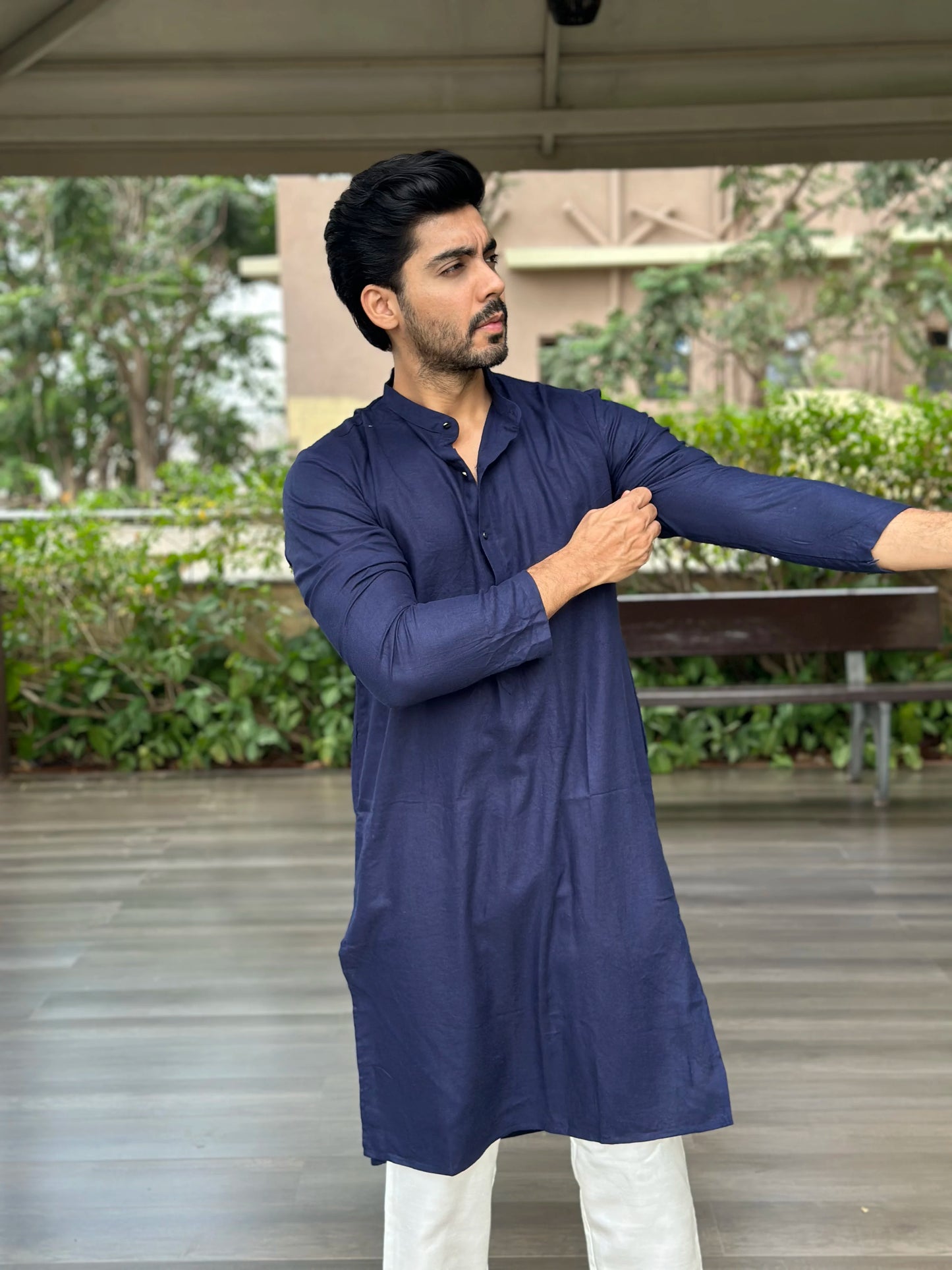 NAVY BLUE KURTA