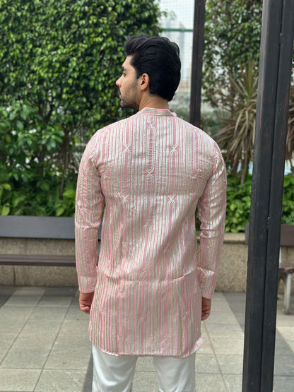 EMBROIDERED PINK KURTA