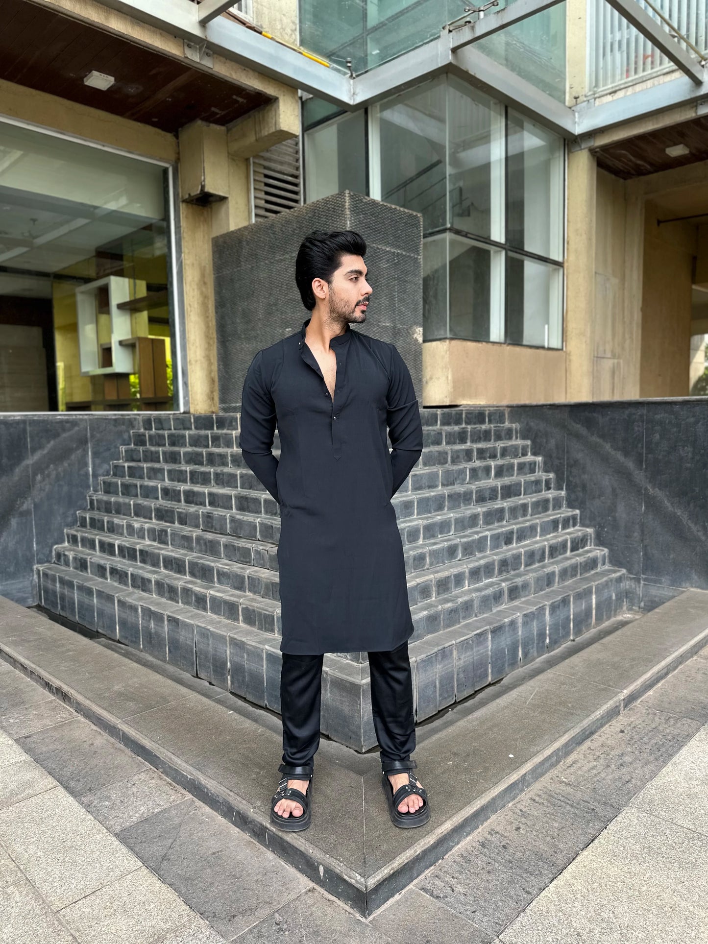 BLACK KURTA