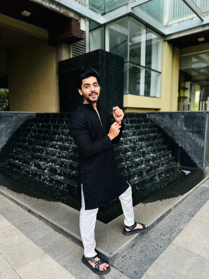 BLACK LINES KURTA