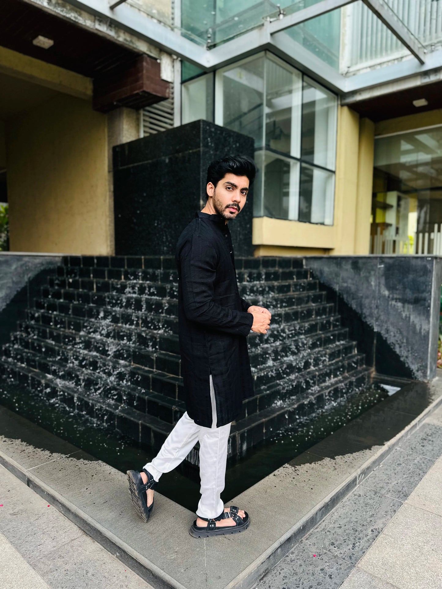 BLACK LINES KURTA
