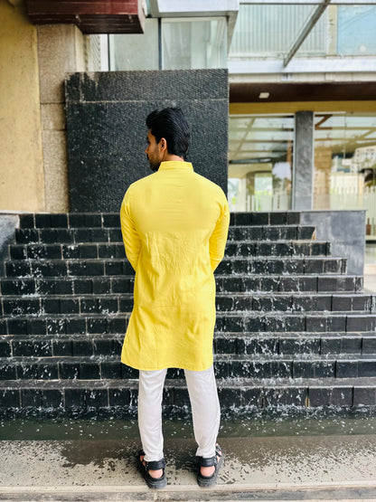 POCKET YELLOW KURTA