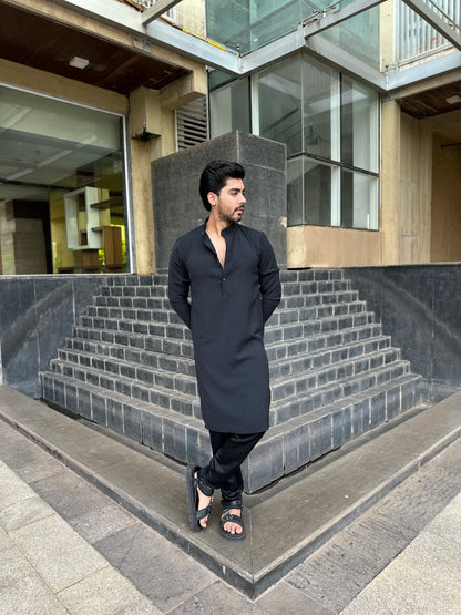 BLACK KURTA