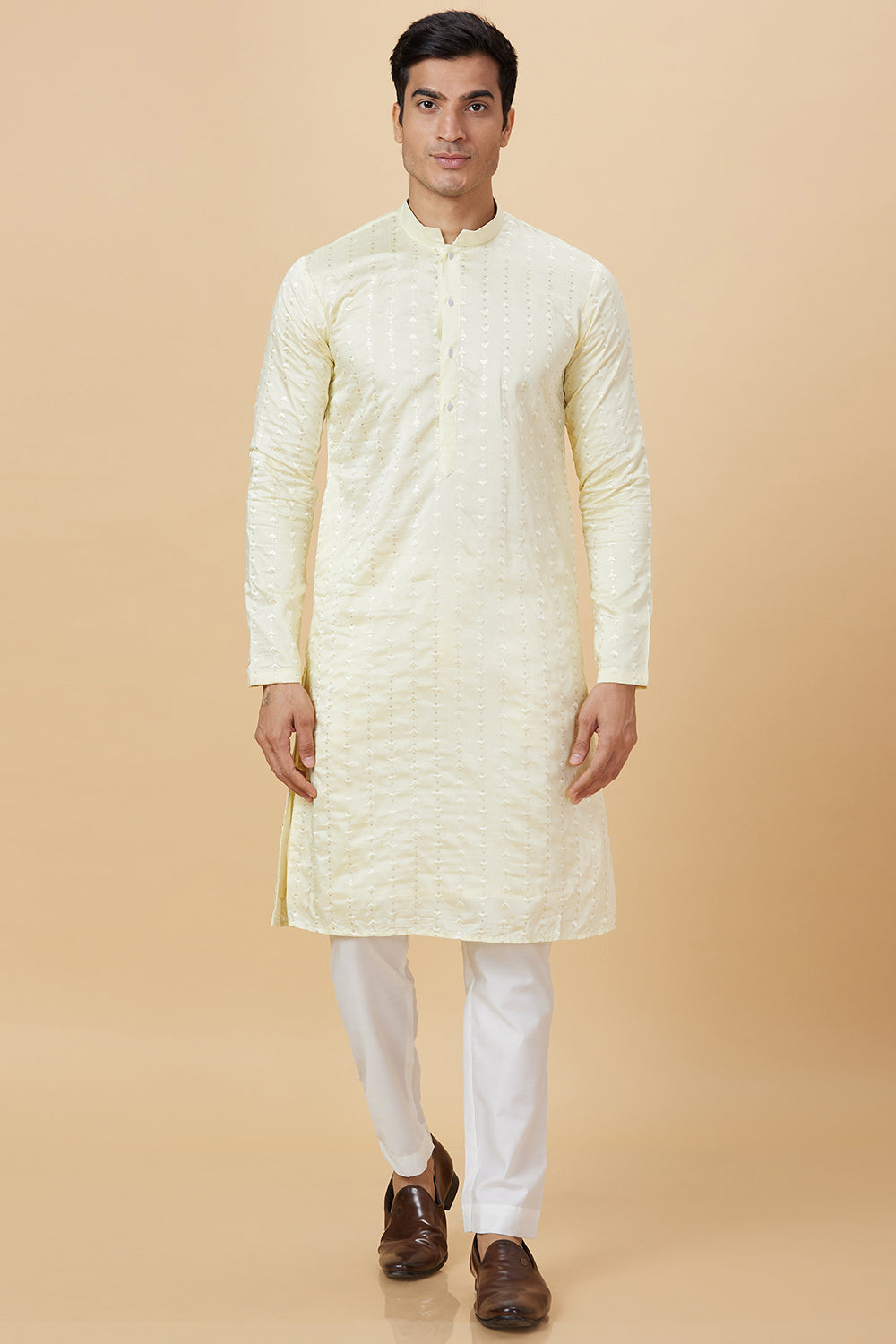 KURTA LEMON DIYA EMBROIDERY