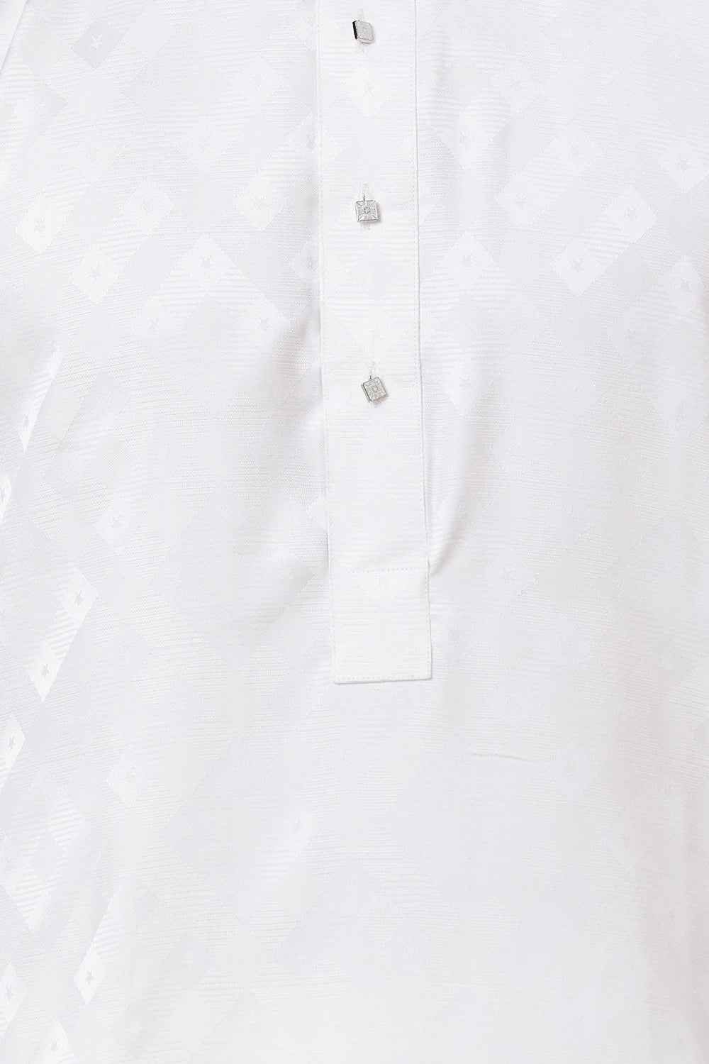 DIAMOND PATTERN JACQUARD HIGH COLLAR KURTA