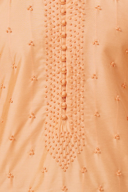 KURTA TANGERINE FRENCH KNOT