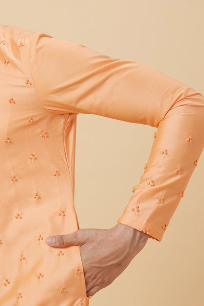 KURTA TANGERINE FRENCH KNOT
