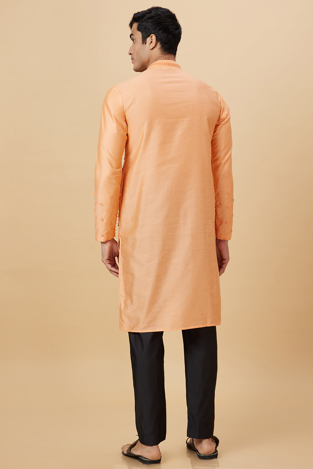KURTA TANGERINE FRENCH KNOT