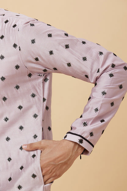 KURTA MAUVE SNOWFLAKE EMBROIDERY