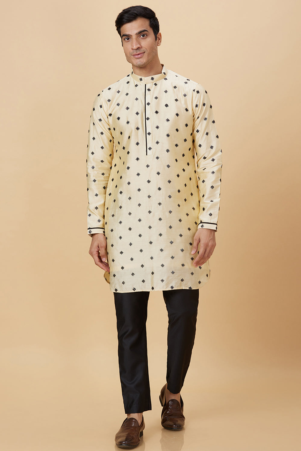 KURTA LEMON SNOWFLAKE EMBROIDERY