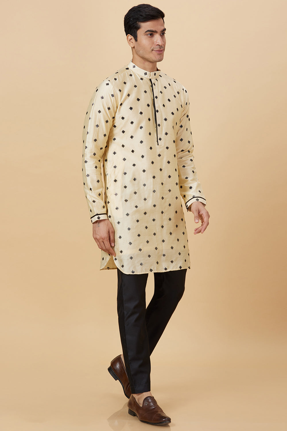 KURTA LEMON SNOWFLAKE EMBROIDERY