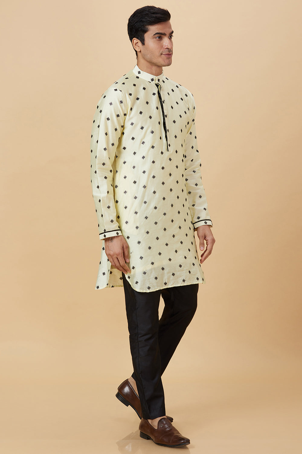 KURTA GOLD SNOWFLAKE EMBROIDERY