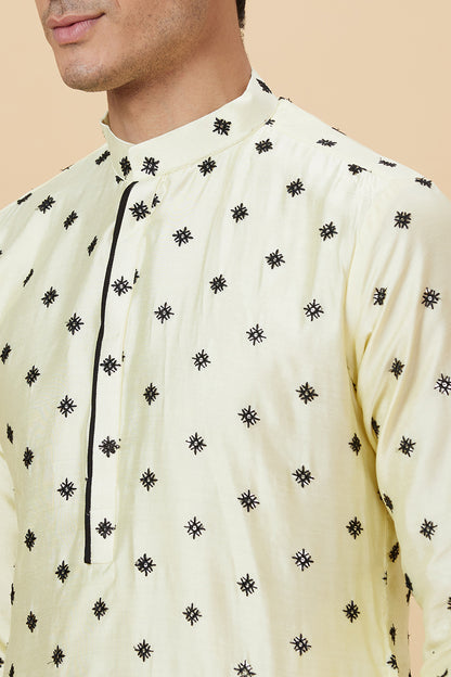 KURTA GOLD SNOWFLAKE EMBROIDERY