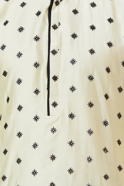 KURTA GOLD SNOWFLAKE EMBROIDERY