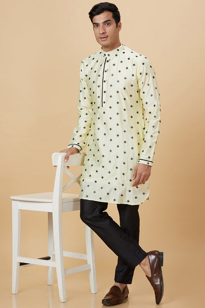 KURTA GOLD SNOWFLAKE EMBROIDERY