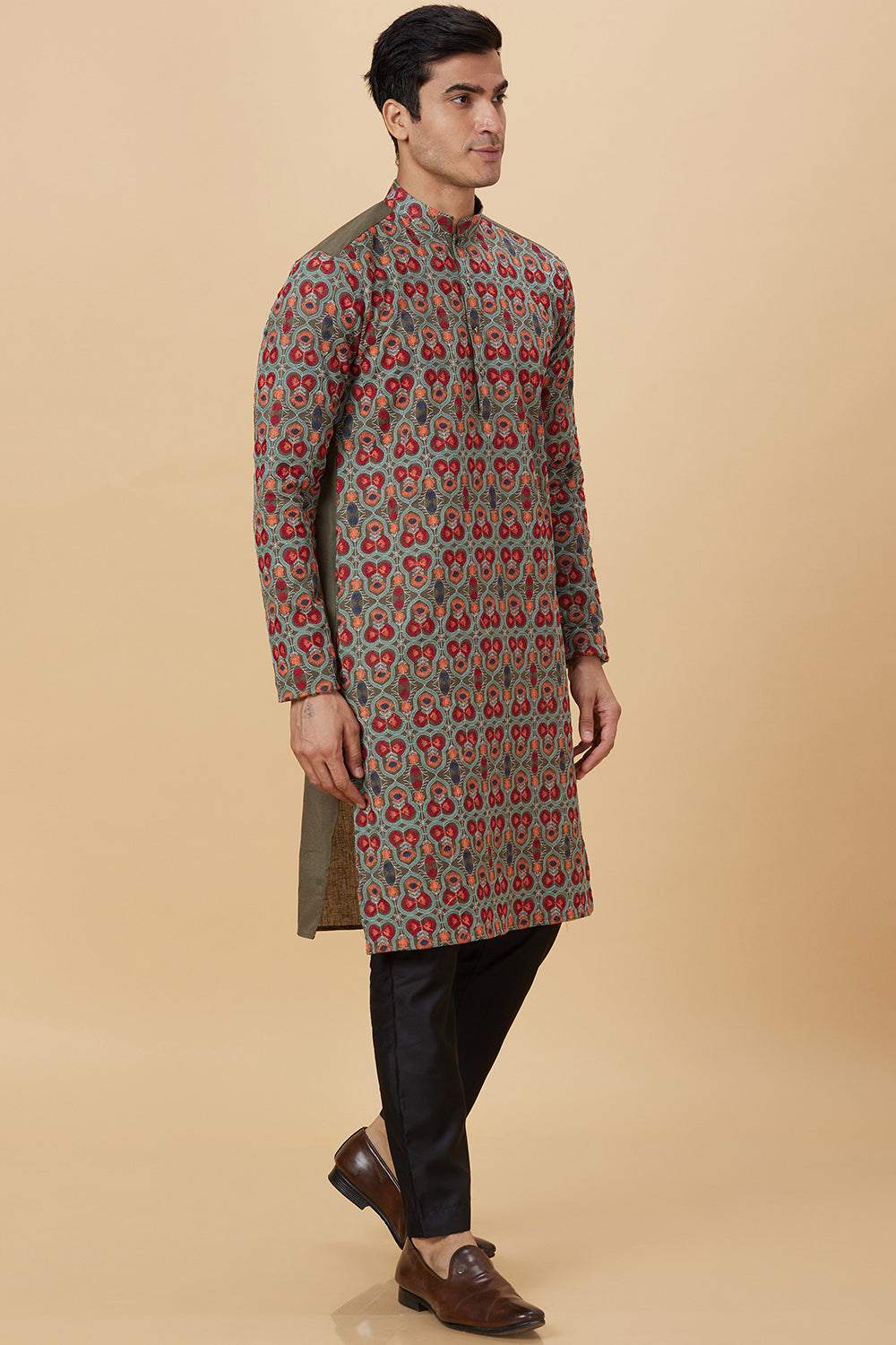 MILITARY GREEN WITH BUTTERFLY EMBROIDERY