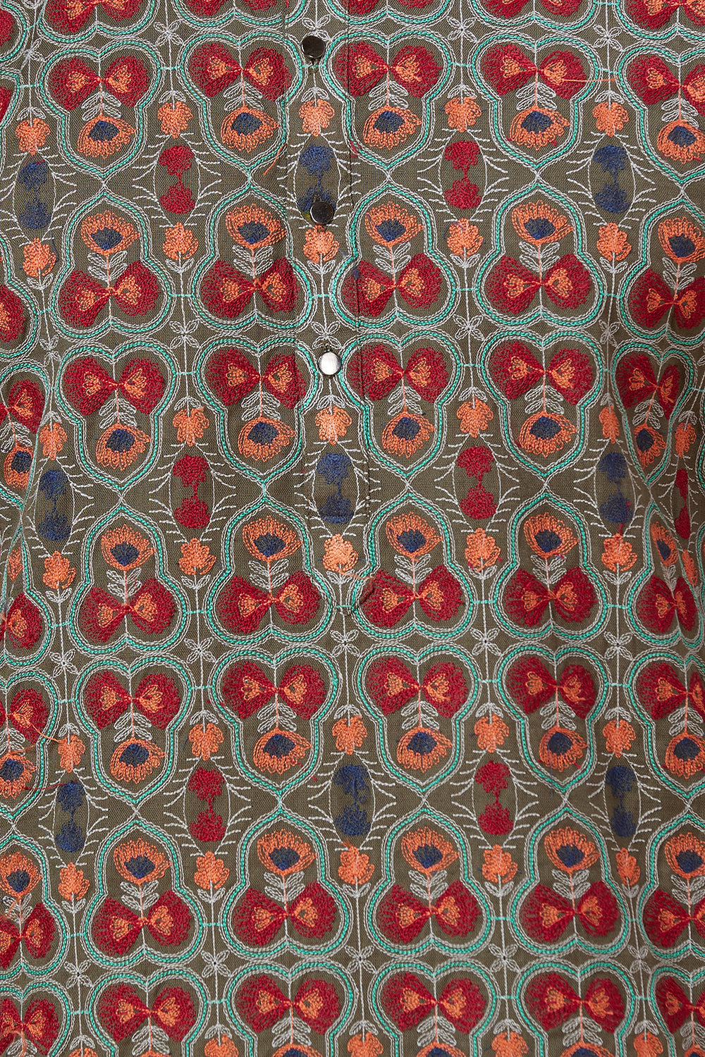 MILITARY GREEN WITH BUTTERFLY EMBROIDERY
