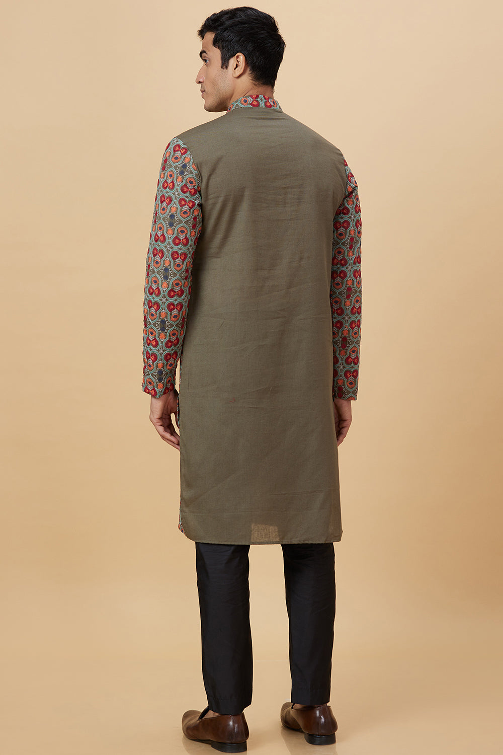 MILITARY GREEN WITH BUTTERFLY EMBROIDERY