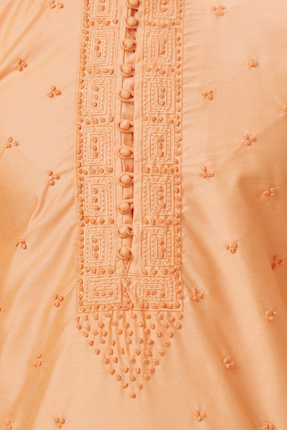 KURTA CORAL FRENCH KNOT HAND EMBROIDERY